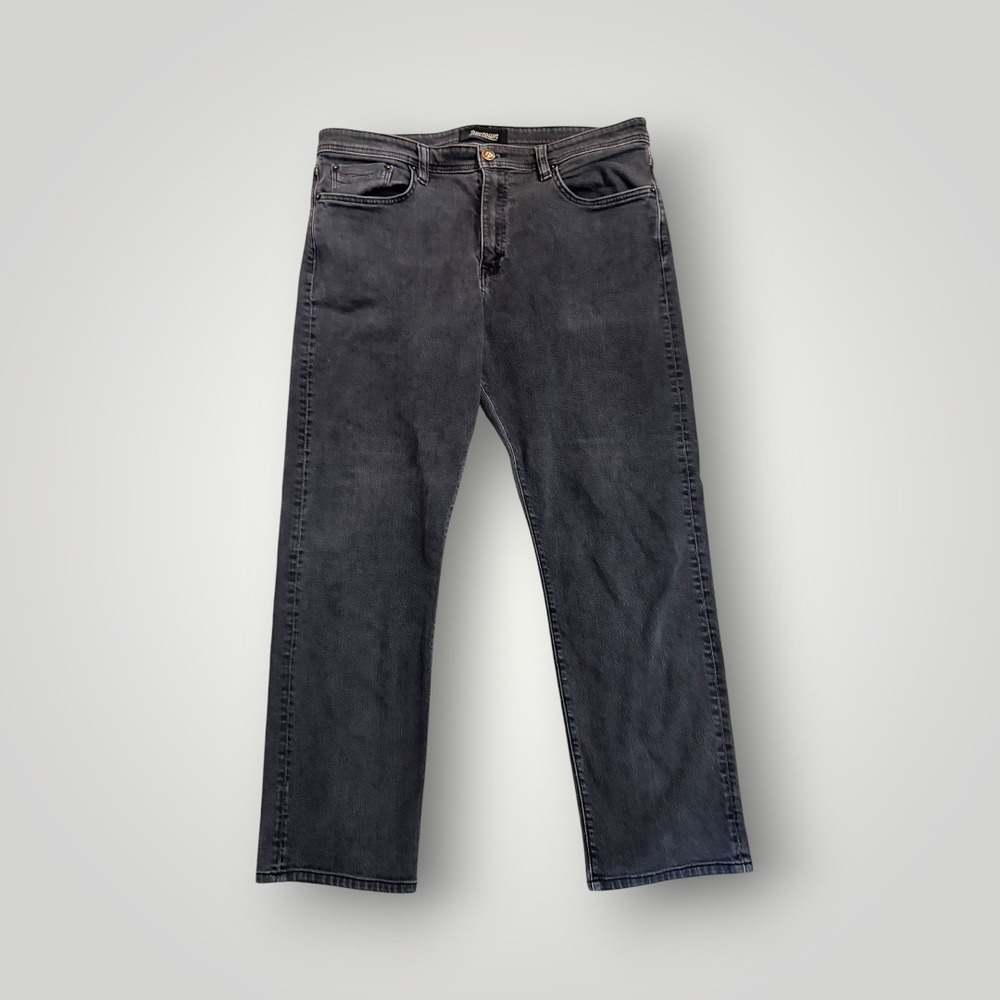 Revtown Automatic Jeans Mens 38x32 Black Straight Leg Stretch Denim Minimalist